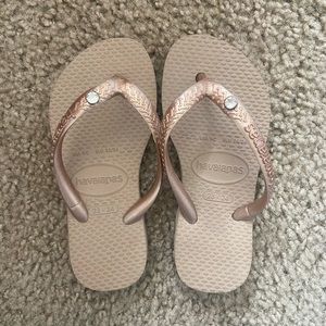 Kids havaiana flip flops rhinestone